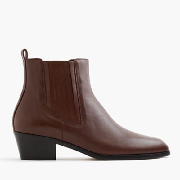 J Crew leather brown booties - Picture 1 of 8